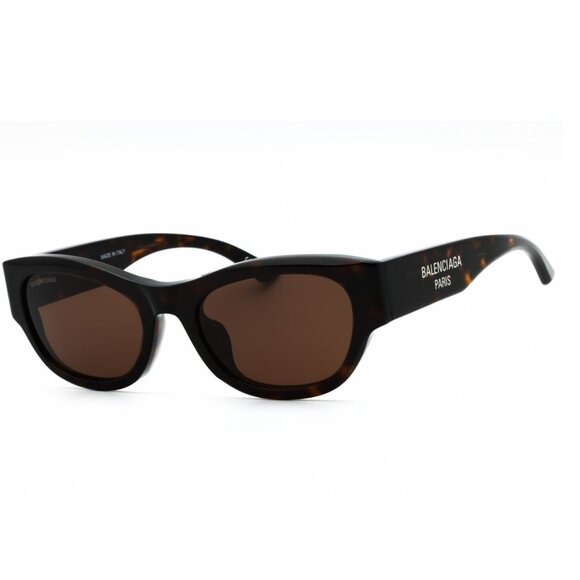 NWT BALENCIAGA SUNGLASSES UNISEX RECTANGULAR HAVANA BROWN EYEWEAR BALENCIAGA - Picture 1 of 3